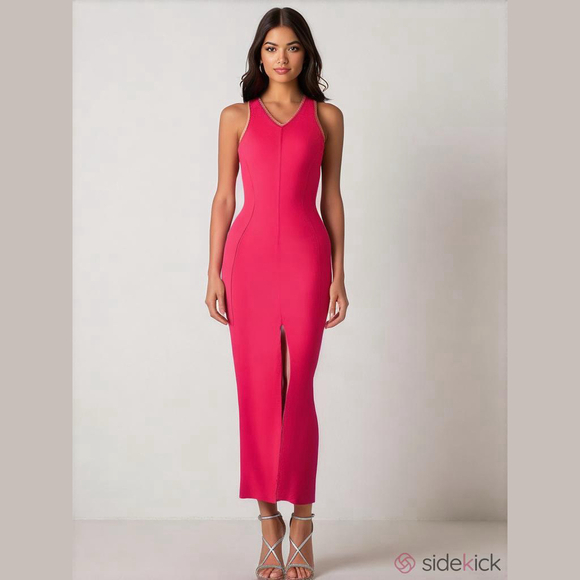 Caroline Constas Cocktail pink Dress Midi Size XS